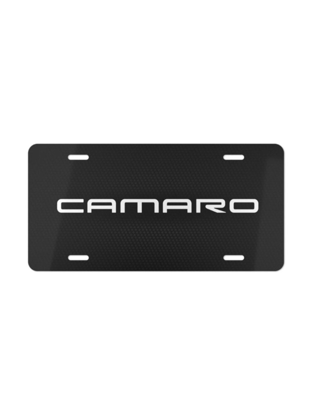 Chevrolet Camaro, License Plate Auto Car Tag Metal Aluminum (Black Background)